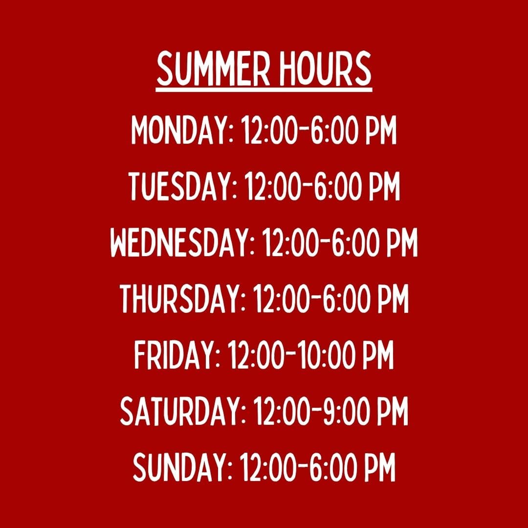 Summer 2025 Hours